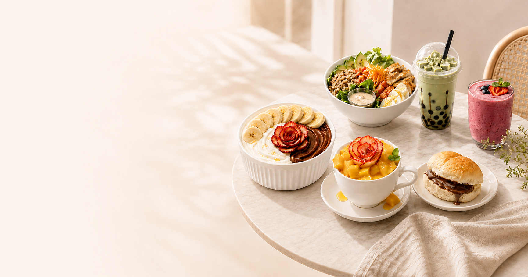 HILLS BOWL（ヒルズボウル）のアサイーボウル、サラダボウル、スイーツ、ドリンク