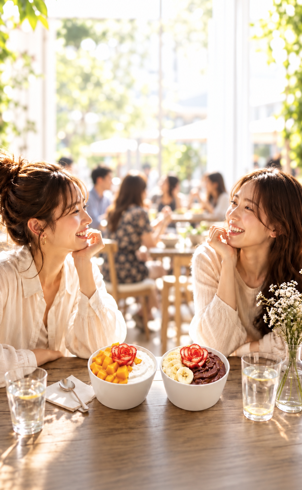 친구와 함께 HILLS BOWL을 즐기는 모습