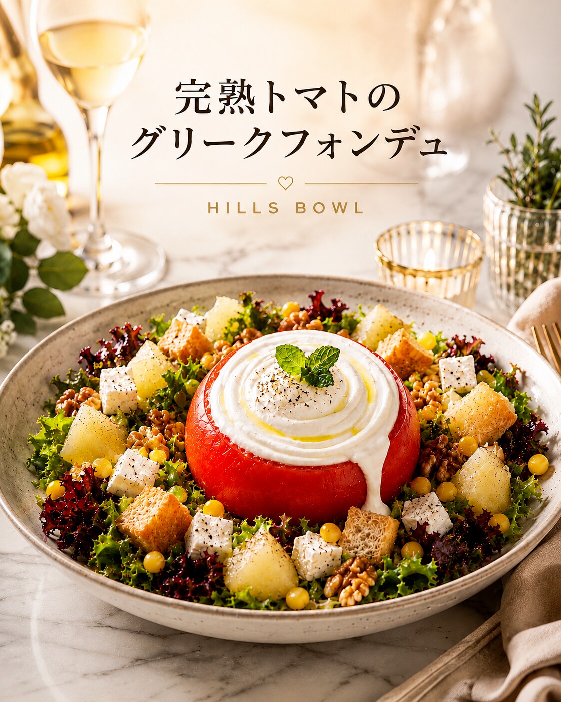 完熟トマトのグリークフォンデュ